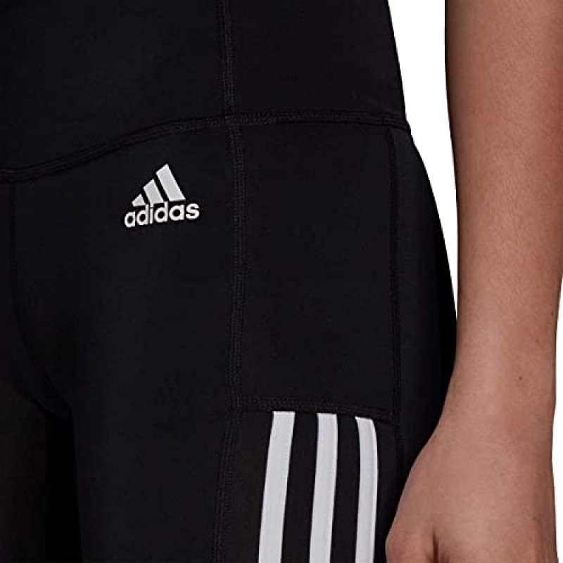 adidas Designed 2 Move 3-Stripes AEROREADY 프라임그린 사이클링 타이츠 여성용