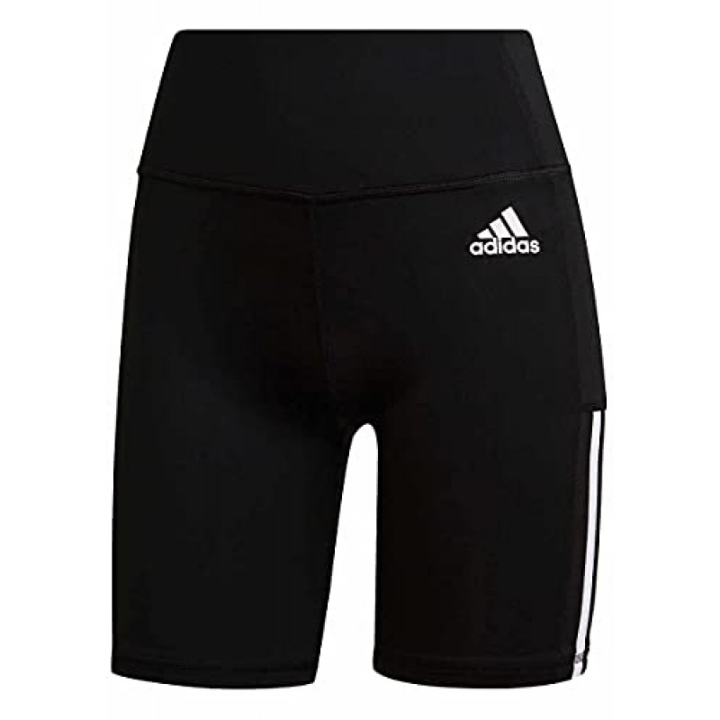 adidas Designed 2 Move 3-Stripes AEROREADY 프라임그린 사이클링 타이츠 여성용