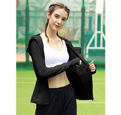 JACK SMITH 여성용 풀 지퍼 자외선 차단 후디 자켓 Packable UPF 50+ 지퍼 포켓이 있는 야외 하이킹 셔츠