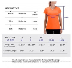 Zengjo Womens Running Shirts 빠른 건조 반팔 운동 요가 탑 V 넥 운동 티셔츠 스포츠 운동 Wicking T-Shirt