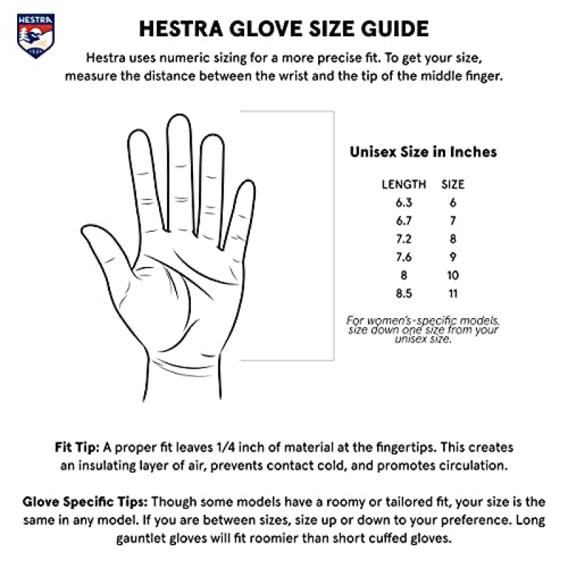 Hestra Long Sr. 남성용/여성용 최대 그립감을 위한 미니멀리스트 패딩이 있는 통기성 보호용 풀 핑거 자전거 장갑 | 산악 자전거용 5손가락 경량 사이클링 장갑