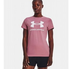 Under Armour 여성용 라이브 스포츠스타일 그래픽 반소매 크루넥 티셔츠