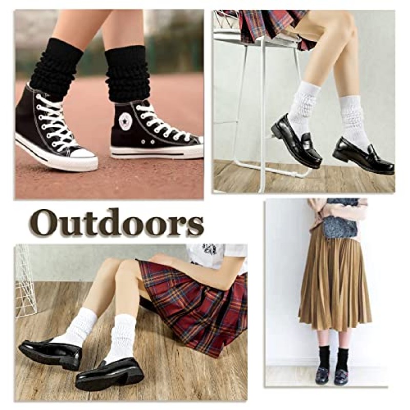 FLYDO Womens Slouch Sock Scrunch 양말 여성용 소프트 롱 부츠 양말 쌓인 높은 양말 2-3 팩