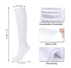 FLYDO Womens Slouch Sock Scrunch 양말 여성용 소프트 롱 부츠 양말 쌓인 높은 양말 2-3 팩