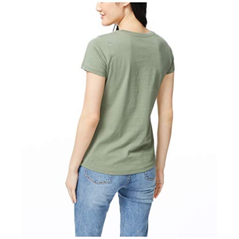 Nautica 여성용 Easy Comfort Supersoft 100% 코튼 클래식 로고 티셔츠