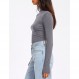 SUNBS Womens 3 Piece 터틀넥 긴 소매 셔츠 모의 목 가을 패션 2023 슬림 피트 겨울 열 속옷상의