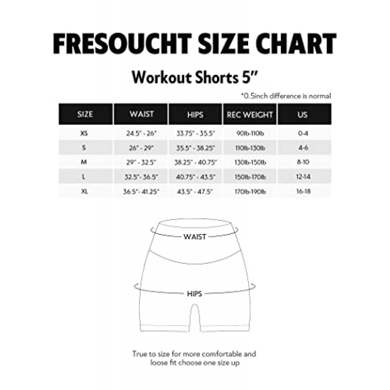 FRESOUGHT 운동 반바지 여자 하이 웨이스트 원활한 배변 컨트롤 Scrunch 엉덩이 리프팅 체육관 바이커 요가 반바지