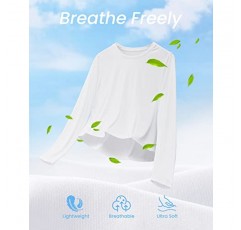 G4Free 여성용 UPF 50+ 긴 소매 UV 셔츠 운동 자르기 탑 러닝 체육관 탑 운동용 경량 썬 셔츠