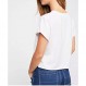 Carpetcom 여성 여름 캐주얼 루즈핏 플레인 솔리드 기본 반소매 자르기 탑 티셔츠