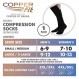 Copper Fit Energy 남녀공용 간편 착용/착용 가능 무릎 고압축 양말