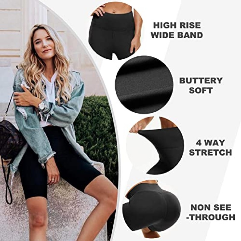 HLTPRO 3팩 여성용 바이커 반바지(Reg & Plus Size) - 운동, 달리기용 8