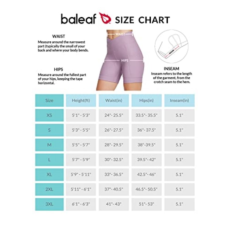 BALEAF 패딩 자전거 반바지 여성, 자전거 반바지 4D 패딩 크로스 오버 바이커 속옷 (포켓 포함) 사이클링 자전거 스피닝