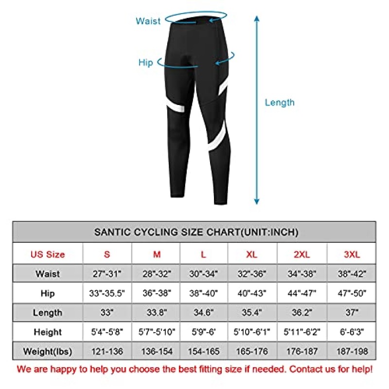 Santic 여성용 자전거 바지 사이클링 스타킹 4D 패딩 자전거 긴 바지 통기성 & 속건성