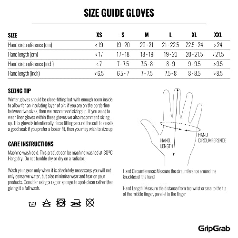 GripGrab Ride 방풍 봄 가을 젤 패딩 자전거 장갑 열 사이클링 장갑 추운 날씨 얇은 겨울 사이클링 장갑