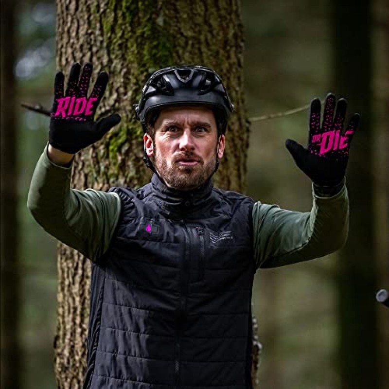 Muc Off Camo MTB 장갑, 자전거 라이딩을 위한 프리미엄, 수제 슬립온 장갑 - 통기성, 터치스크린 호환 소재