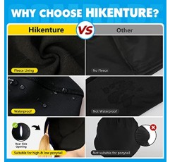 포니 테일 구멍이있는 Hikenture Womens 해골 모자, 겨울 달리기 비니 모자 추운 날씨 열 사이클링 헬멧 라이너 (양털 포함)