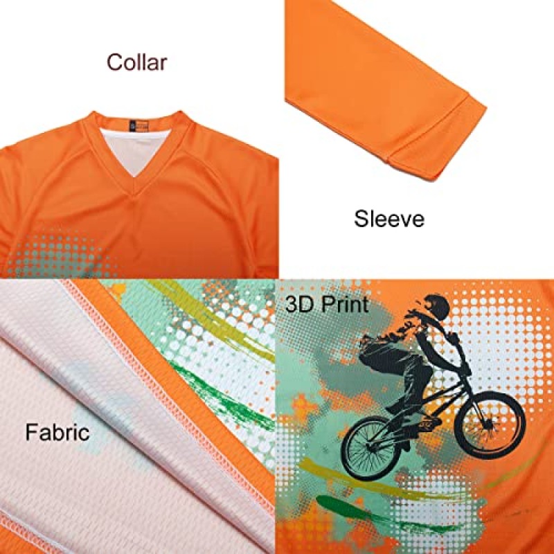 긴 소매 MTB 저지 여성, 산악 모토크로스 자전거용 먼지 자전거 셔츠 BMX 오토바이 낚시 오프 레이싱