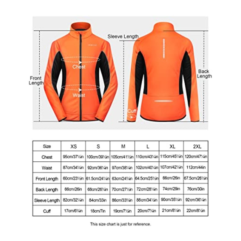 INBIKE 여성용 사이클링 자켓 자전거 타기 러닝 윈드 브레이커 추운 날씨 겨울을위한 열 양털 안감 반사 코트