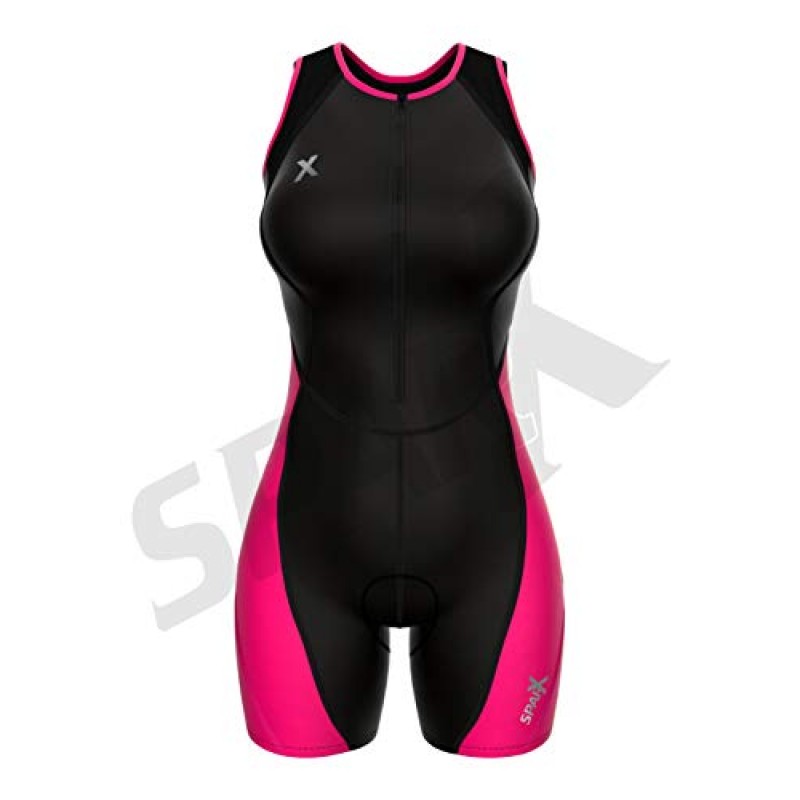 Sparx Elite 여성용 트라이애슬론 슈트 압축 패딩 TriSuit 수영 사이클링 브라 지지대 포함 달리기