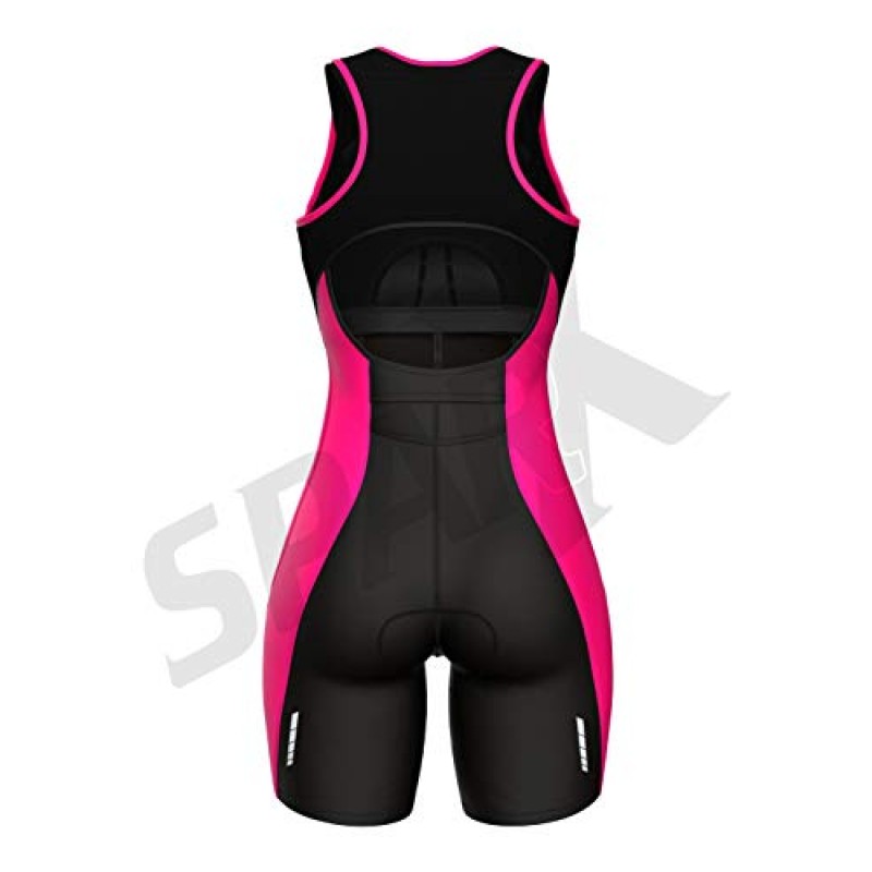 Sparx Elite 여성용 트라이애슬론 슈트 압축 패딩 TriSuit 수영 사이클링 브라 지지대 포함 달리기