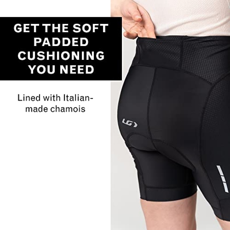 Louis Garneau, 여성용 Optimum 2 반바지, 신축성, 패딩 처리, 통기성 및 속건성