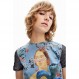 Desigual 여성 여성 니트 T 셔츠 반팔
