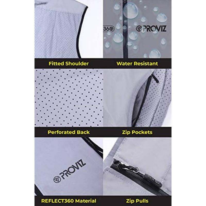 Proviz Reflect360 여성용 Gilet 민소매 재킷, 완전 반사