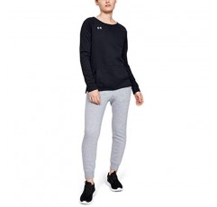 Under Armour 여성용 허슬 플리스 크루넥 티셔츠
