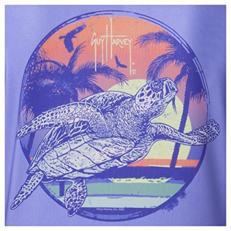 Guy Harvey 여성용 그래픽 긴팔 자외선 차단 탑