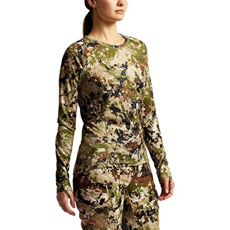 SITKA Gear 여성용 헌팅 코어 경량 카모 크루 긴소매 셔츠