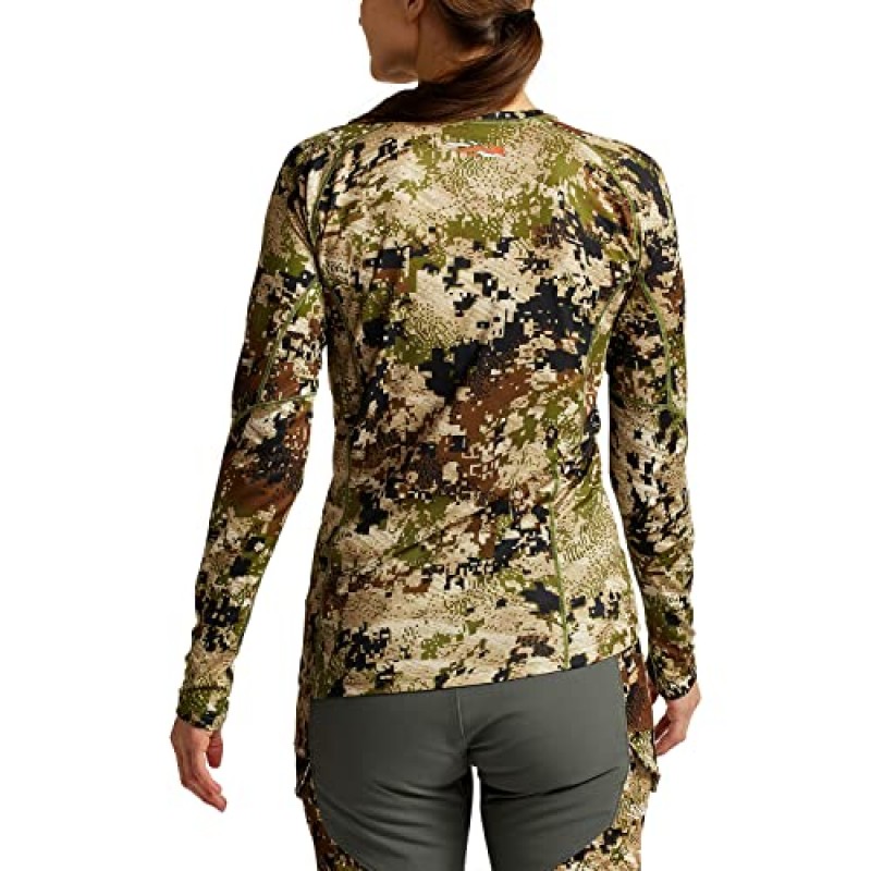 SITKA Gear 여성용 헌팅 코어 경량 카모 크루 긴소매 셔츠