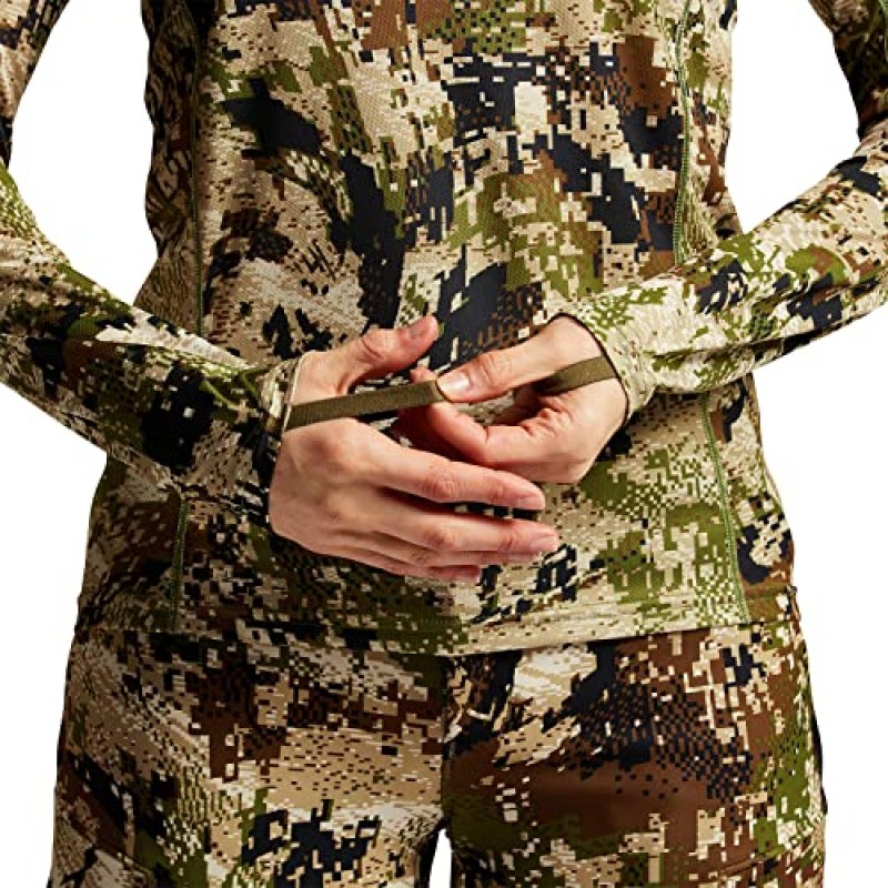SITKA Gear 여성용 헌팅 코어 경량 카모 크루 긴소매 셔츠