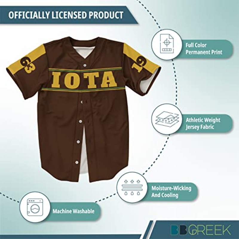 BBGreek Iota Phi Theta Fraternity Paraphernalia - 야구 저지 컬렉션 - 공식 라이센스