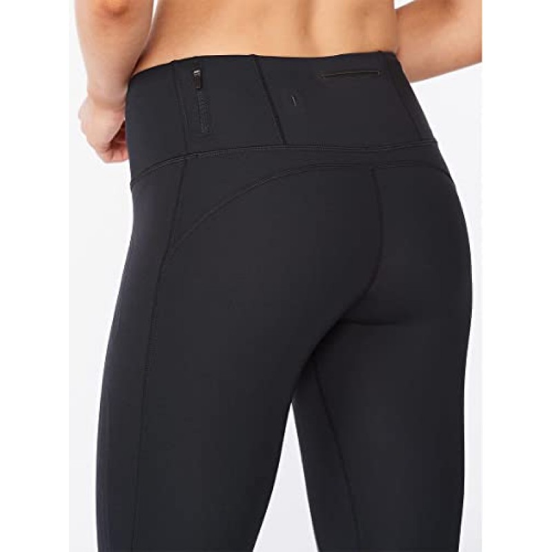 2XU 여성용 라이트 스피드 압축 스타킹 - 향상된 러닝 성능을 위한 가볍고 유연한 지원(블랙/블랙 반사, 미디엄)