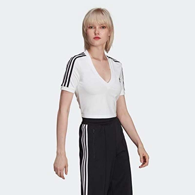 adidas Originals 여성 Adicolor 클래식 크롭 티셔츠