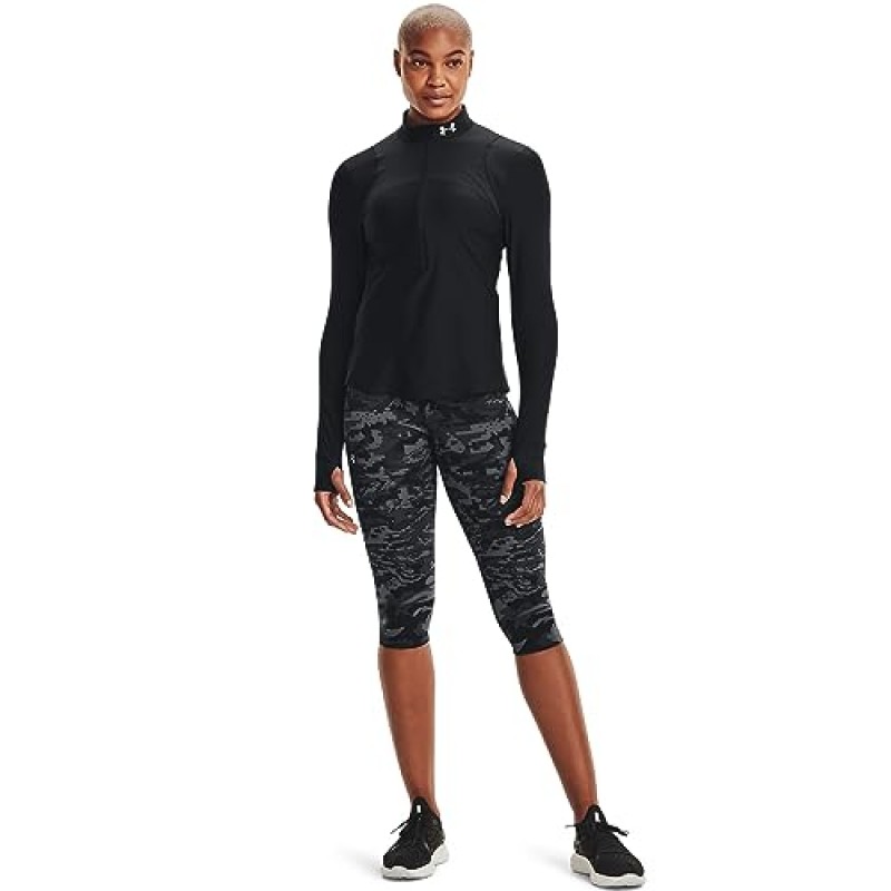Under Armour 여성 예선 하이브리드 1/2 지퍼 워밍업 탑