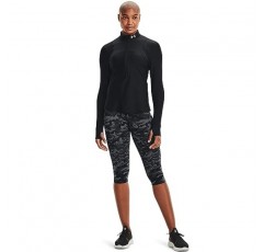 Under Armour 여성 예선 하이브리드 1/2 지퍼 워밍업 탑