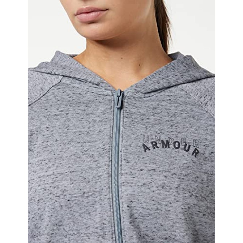 Under Armour 여성용 라이벌 테리 트레이닝 풀집 스웨트셔츠