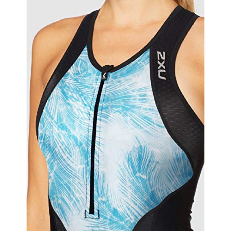 2XU 여성용 퍼포먼스 프론트 지퍼 트리수트