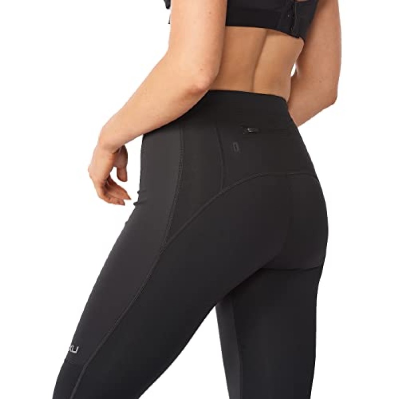 2XU 여성용 이그니션 쉴드 압축 스타킹 - 강력한 지지력 및 따뜻함 - 블랙/블랙 반사