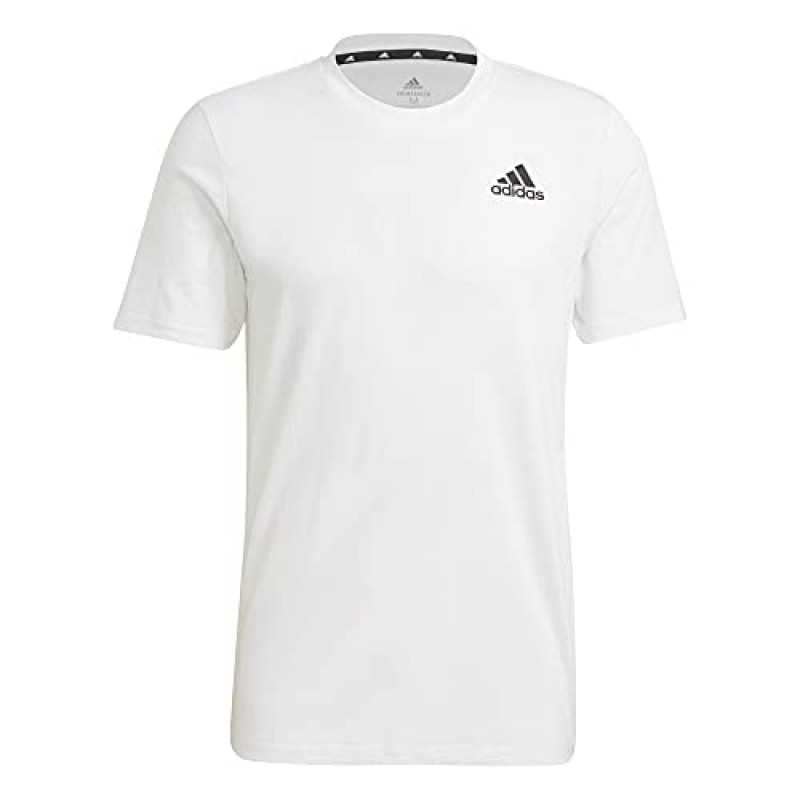 adidas Aeroready Designed 2 Move 스포츠 티셔츠 (스몰) 화이트