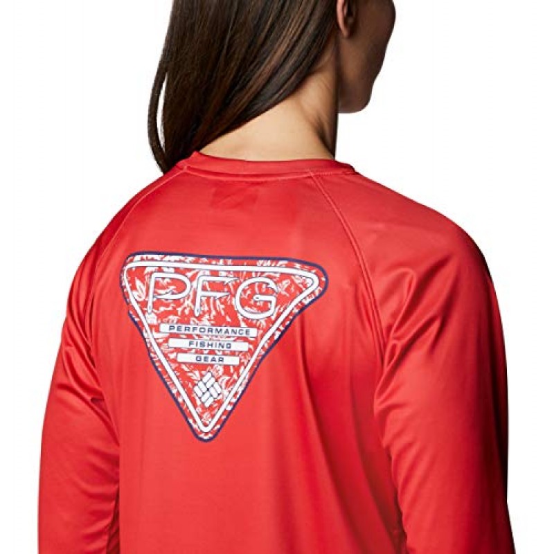 컬럼비아 여성용 타이달 티셔츠 Pfg Printed Triangle™ Ls