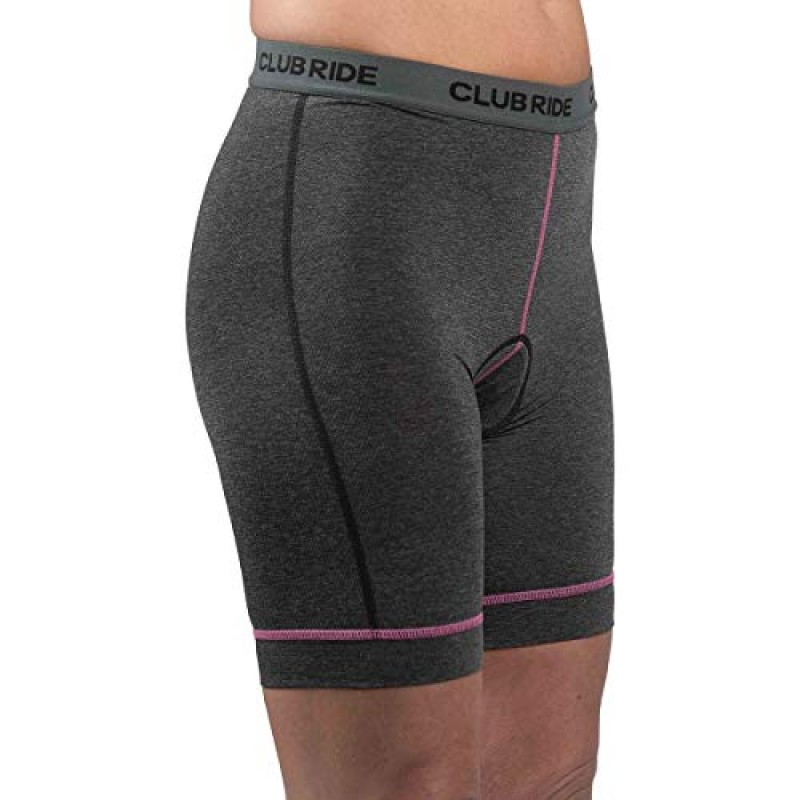Club Ride Apparel MontCham 레벨 3 여성용 사이클링 반바지 - 젤 샤무아 라이너