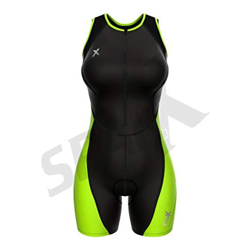 Sparx Elite 여성용 트라이애슬론 슈트 압축 패딩 TriSuit 수영 사이클링 브라 지지대 포함 달리기