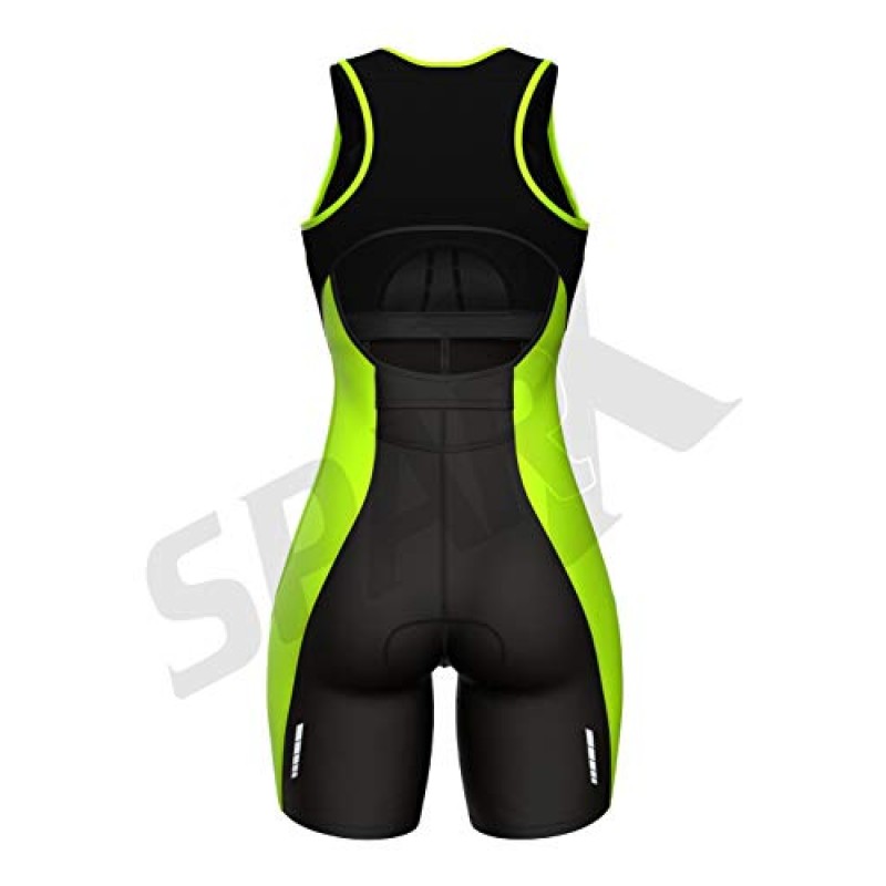 Sparx Elite 여성용 트라이애슬론 슈트 압축 패딩 TriSuit 수영 사이클링 브라 지지대 포함 달리기