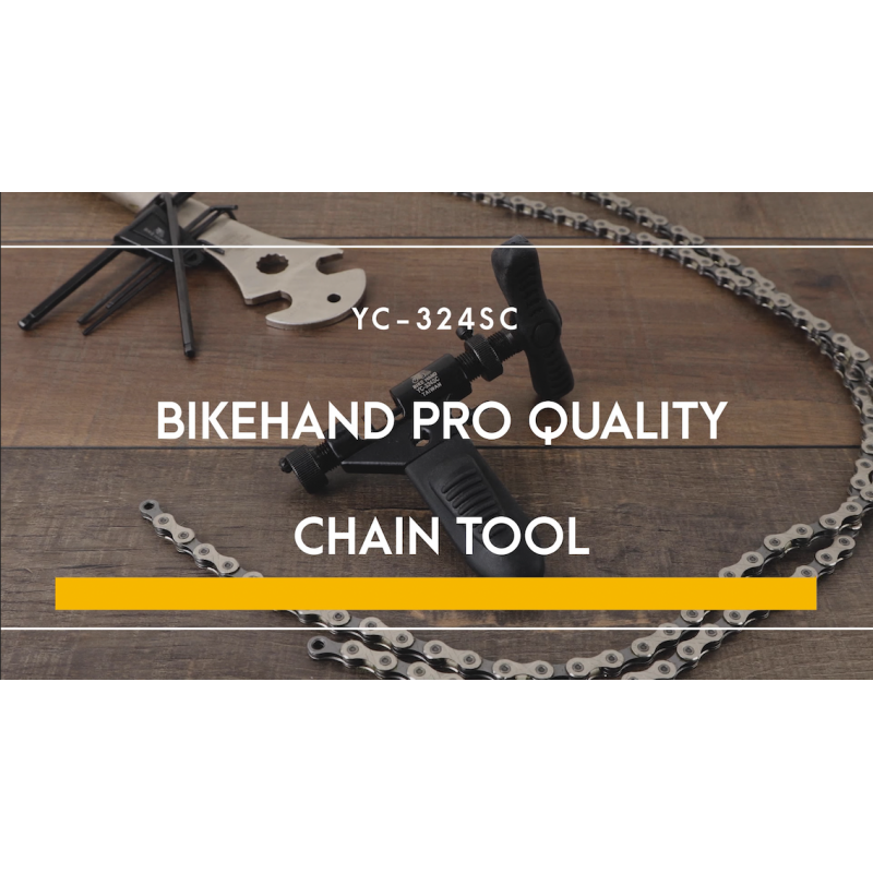 BikeHand 자전거 자전거 전문 체인 리벳 리무버 차단기 도구(예비 교체형 드라이빙 핀 포함) - Shimano 및 Campagnolo와 호환 가능 - 싱글~12단 및 BMX 하프 링크