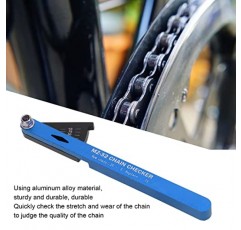 Watris Veiyi 알루미늄 합금 자전거 체인 검사기, 자전거 체인 수리 게이지, 체인 도구, 자전거 체인 마모 표시기(파란색)