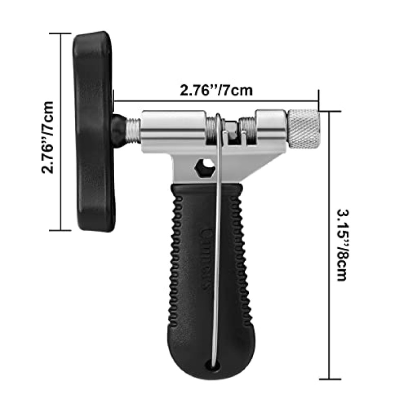 Oumers 자전거 링크 플라이어 + 체인 브레이커 스플리터 + 6 쌍 자전거 누락 링크, 체인 플라이어 6/7/8/9/10 스피드 체인 수리용 퀵 링크 오프너 리무버 플라이어 | 전문 자전거 체인 수리 도구 키트