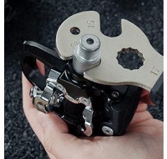 BIKE HAND 2 in 1 자전거 카세트 제거 설치 도구 키트(15mm 페달 렌치 포함) - 분리형 12mm 가이드 핀이 포함된 체인 휩 및 잠금 도구 - Shimano Sram HG 시스템 7-12 속도와 호환 가능
