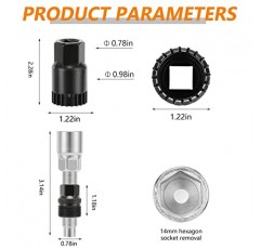 Oumers 자전거 크랭크 풀러 도구 세트, 3 팩 16mm 자전거 스패너 렌치가있는 자전거 수리 도구, 자전거 밑면 브래킷 리무버, 자전거 크랭크 제거에 적합한 자전거 크랭크 추출기